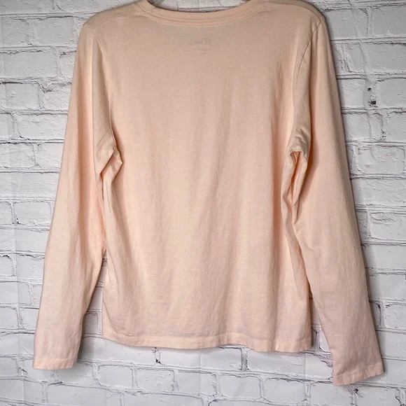 J CREW CHEST POCKET TEE SHIRT LONG SLEEVES SIZE MEDIUM - Picture 4 of 4